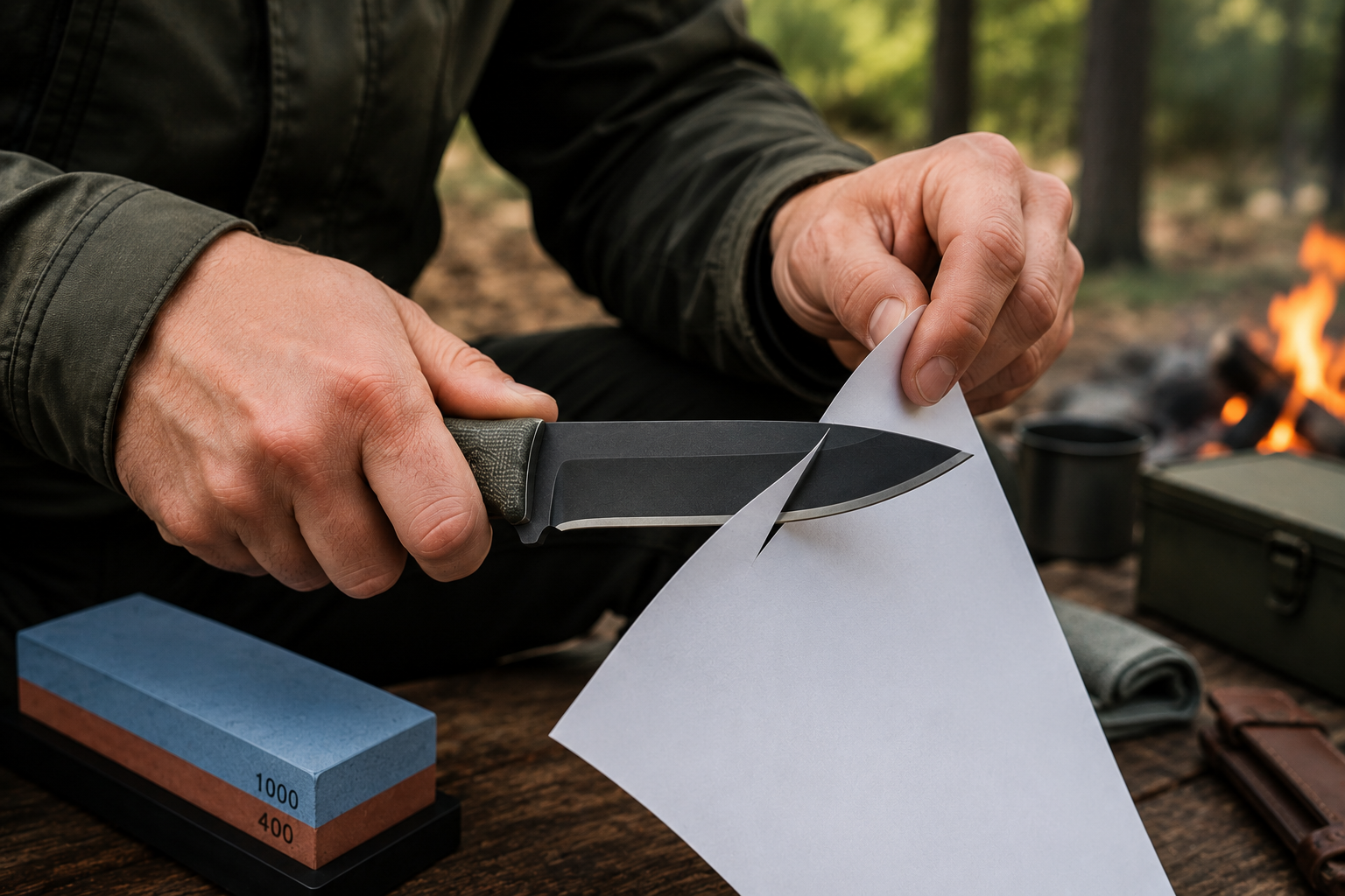 How to Sharpen a Camping Knife at Home