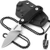 Coltello a lama fissa Omesio Compact D2 con fodero in Kydex