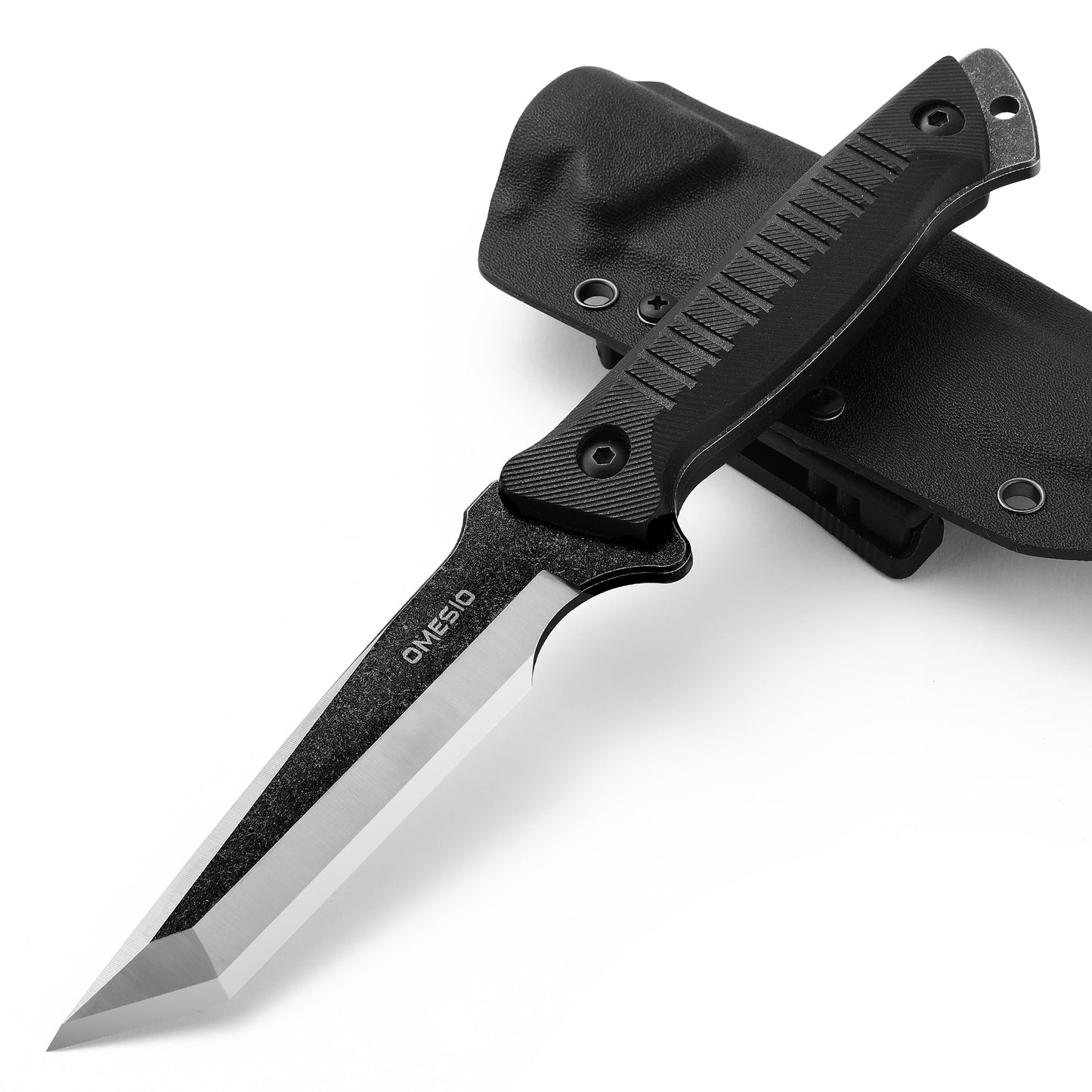 Omesio Tactical Tanto Knife | G10 Handle & Kydex Sheath