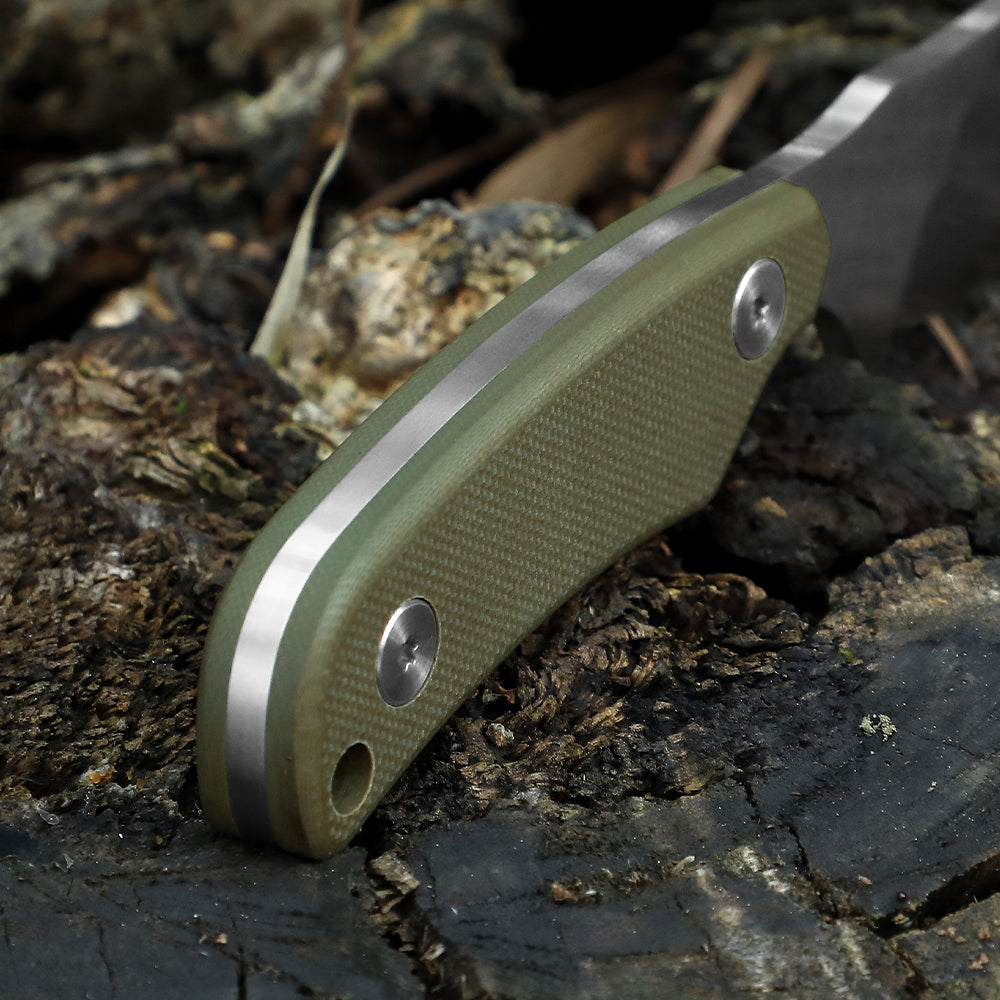 Omesio Nessmuk EDC Neck Knife | D2 Steel Full Tang Fixed Blade with Kydex Sheath