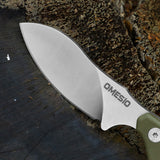 Omesio Nessmuk EDC Neck Knife | D2 Steel Full Tang Fixed Blade with Kydex Sheath