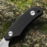 Coltello a lama fissa Omesio Compact D2 con fodero in Kydex