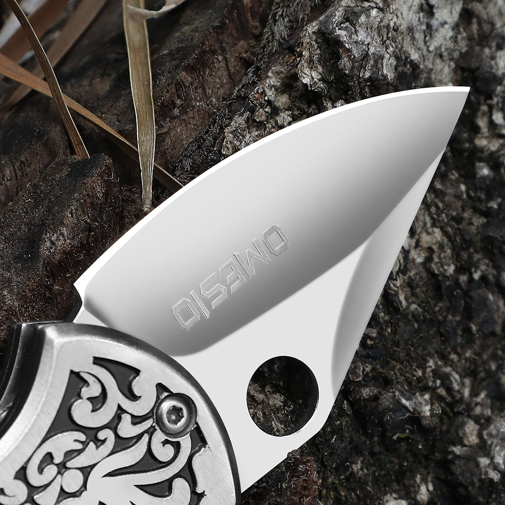 Omesio Mini Wooden Keychain Knife - Crimson Red
