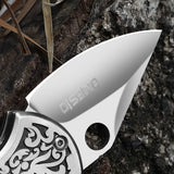 Omesio Mini Wooden Keychain Knife - Crimson Red