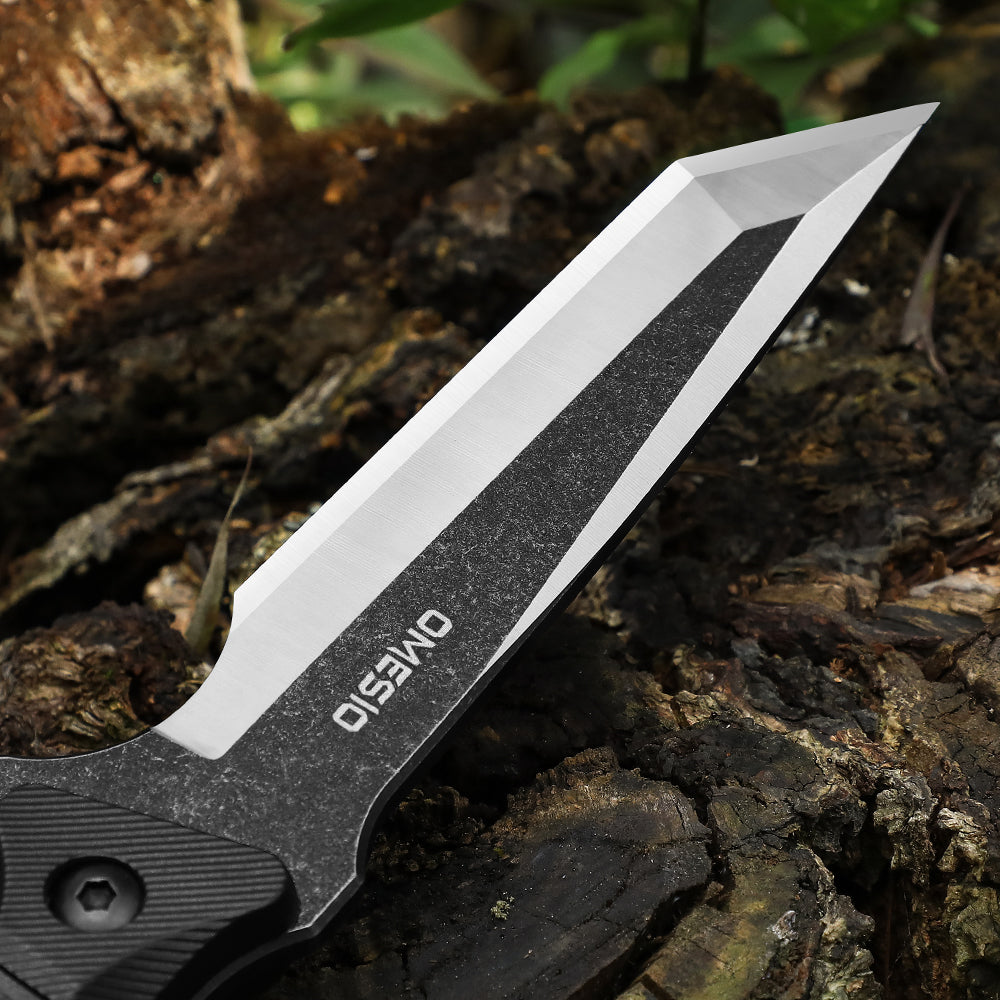 Omesio Tactical Tanto Knife | G10 Handle & Kydex Sheath