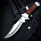 Omesio UMF L-HY Hunting Knife with Sheath Full Tang Bushcraft Knives