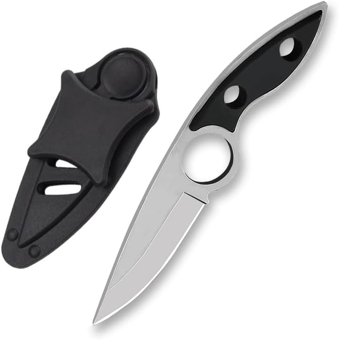 Coltello a lama fissa Omesio Compact D2 con fodero in Kydex