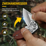 Omesio Mini Wooden Keychain Knife - Crimson Red