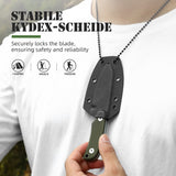 Omesio Nessmuk EDC Neck Knife | D2 Steel Full Tang Fixed Blade with Kydex Sheath