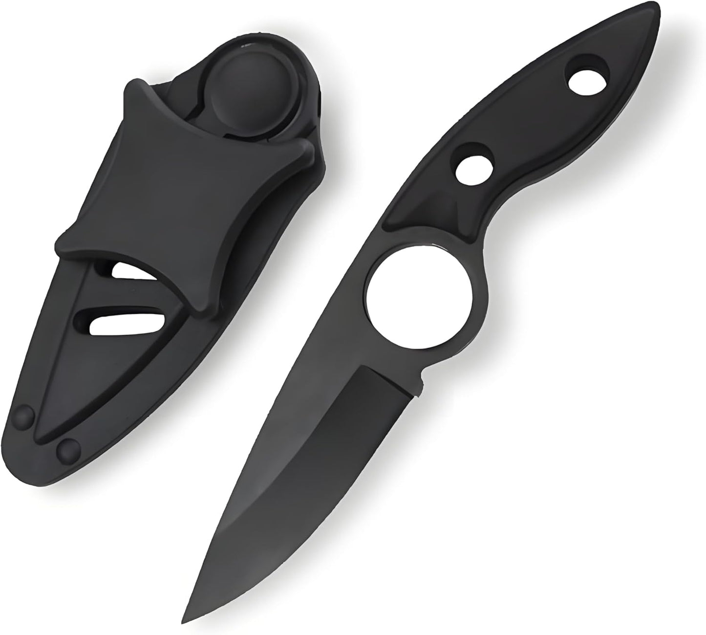 Coltello a lama fissa Omesio Compact D2 con fodero in Kydex