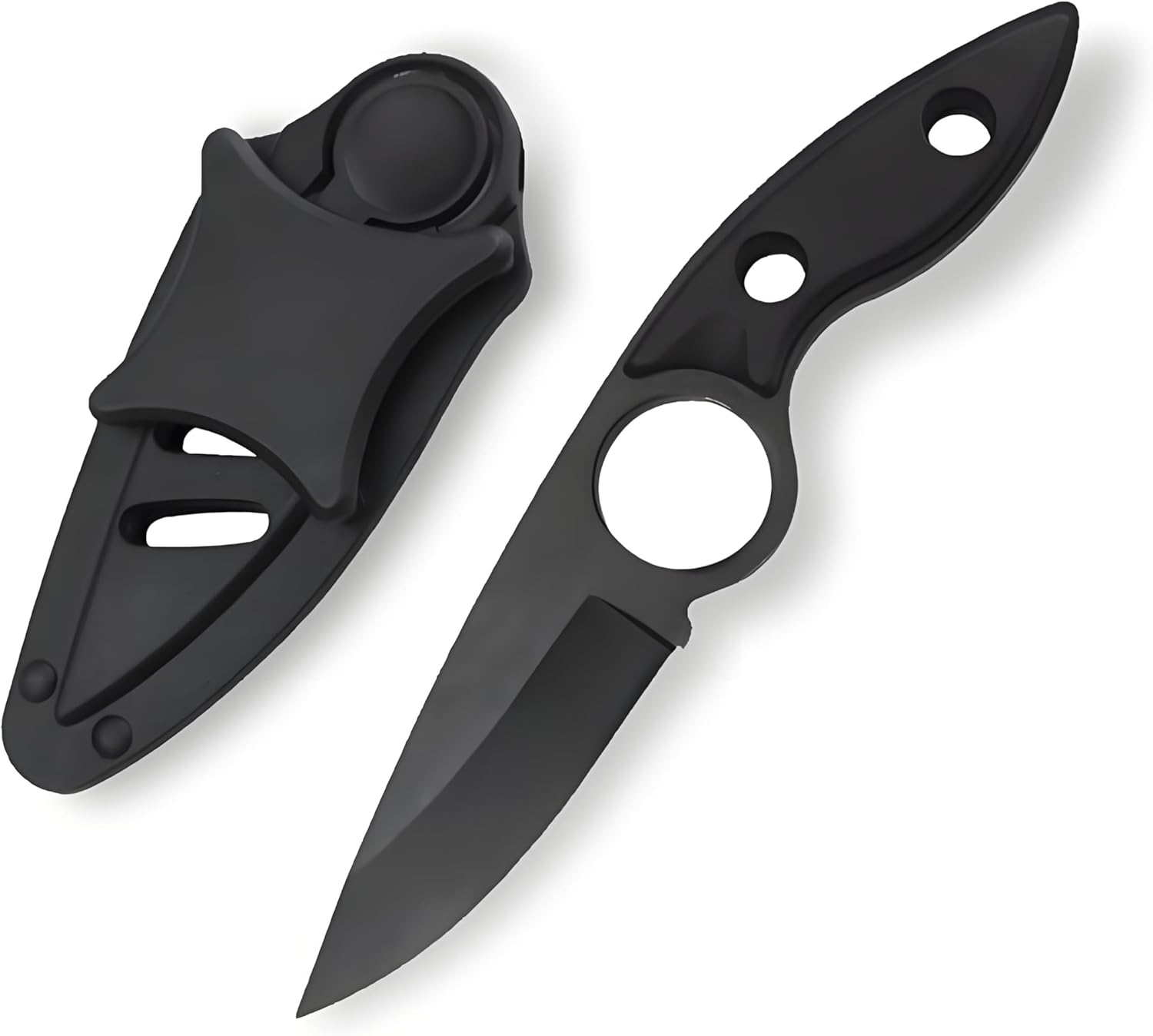 Coltello a lama fissa Omesio Compact D2 con fodero in Kydex