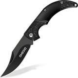 Omesio Mini Folding Knife, 8.5 cm Small Two-Handed Pocket Knife