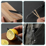 Omesio EDC Slim Tanto Knife | Liner Lock & Flipper Open