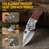Omesio Mini Wooden Keychain Knife - Crimson Red