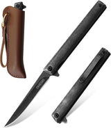 Omesio EDC Slim Tanto Knife | Blocco del rivestimento e apertura a flipper