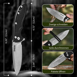Omesio S-LB  EDC Folding Pocket Button Lock Knife