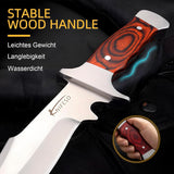 Omesio UMF L-HY Hunting Knife with Sheath Full Tang Bushcraft Knives