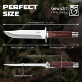 Omesio L-KB Straight Back Outdoor Hunting  Knife with Sheath
