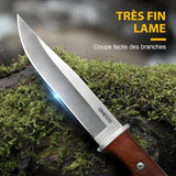 Omesio L-LY12H with Hunting knife Sheath Fixed Blade Knife 5CR13MOV Steel