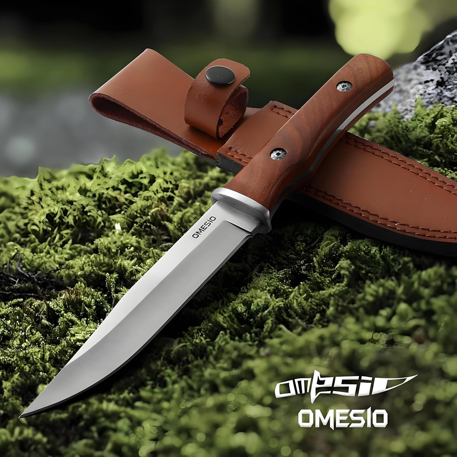 Omesio L-LY12H with Hunting knife Sheath Fixed Blade Knife 5CR13MOV Steel