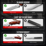 Omesio  L-PJ25H Fixed Blade Knife with Sheath Survival Knife M390 Steel