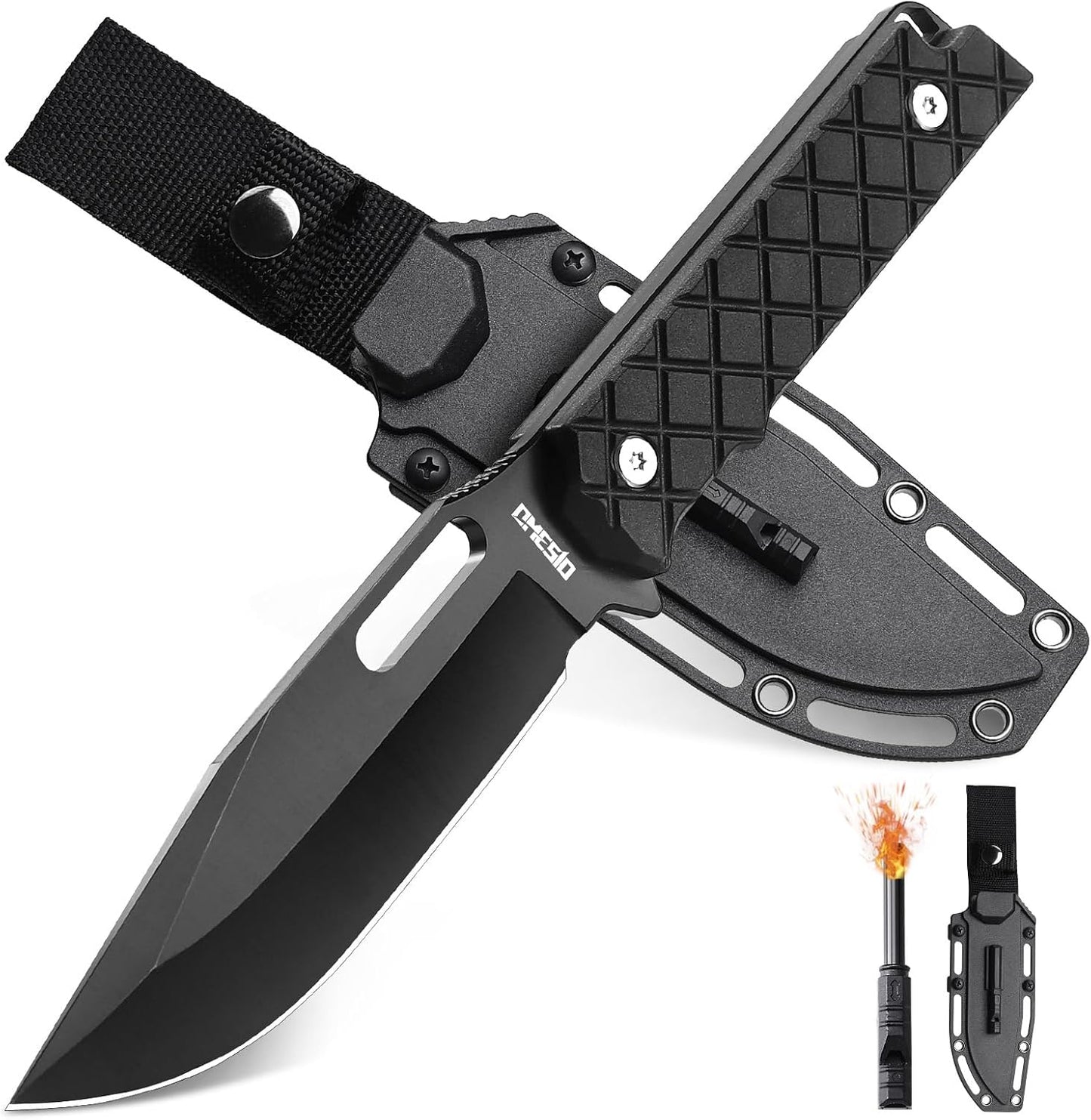 Omesio M-PJ21 Survival Knife with Kydex Sheath