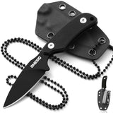 Coltello a lama fissa Omesio Compact D2 con fodero in Kydex