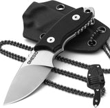 Omesio S-HT Compact D2 Neck Knife with Kydex Sheath