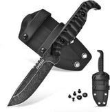 Omesio M-FT 7.6" EDC Fixed Blade Knife with Kydex Sheath