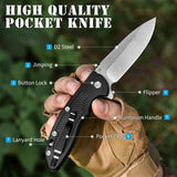 Omesio S-LB  EDC Folding Pocket Button Lock Knife