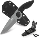 Omesio L-SY Hunting Knife 8.46" Full Tang EDC Horizontal Carry for Men