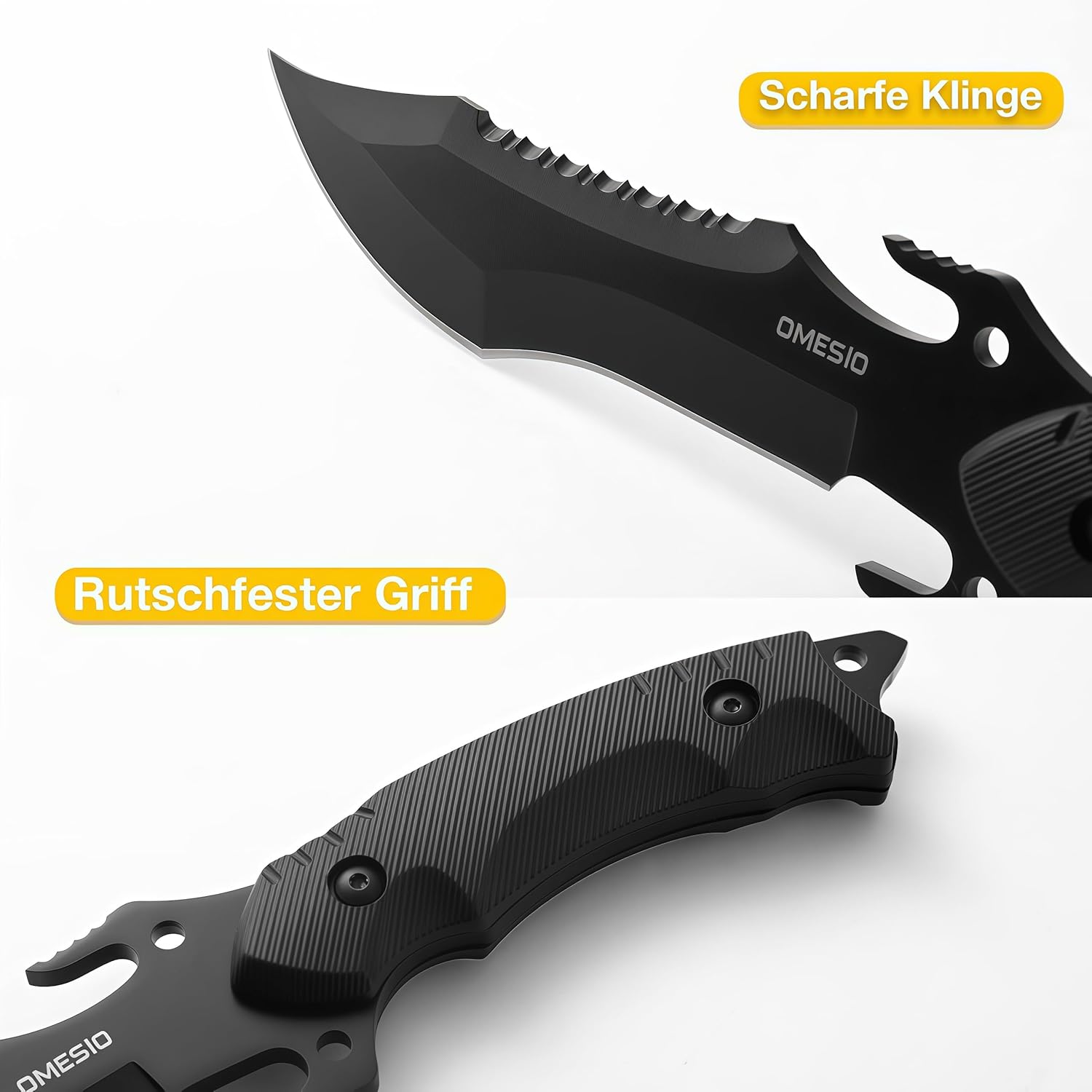Omesio   L-MS11 with Fixed Blade Knife Sheath Hunting knife 5CR14MOV Steel