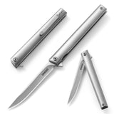 Omesio EDC Slim Tanto Knife | Blocco del rivestimento e apertura a flipper