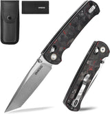 Omesio S-LB Tanto  Pocket Knife, 3.31" 14C28N Steel Axis Lock Knife