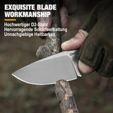 Omesio M-LL ixed Blade Knife 3.54" Blade D2 Steel Tactical Knife
