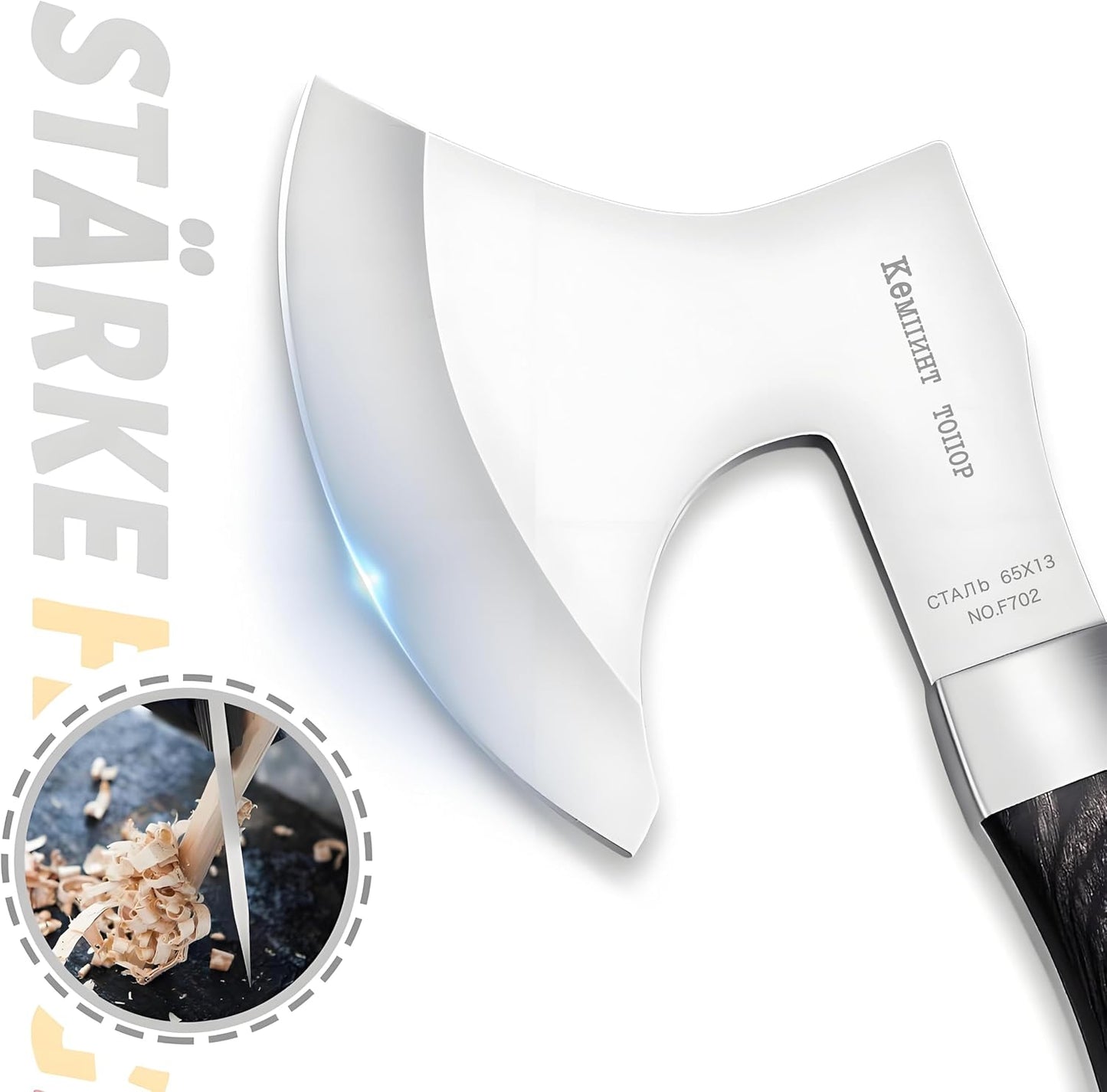 Omesio Mini Survival Axe, Small Outdoor Hatchet, Full-Tang Hand Axe 22.2 cm