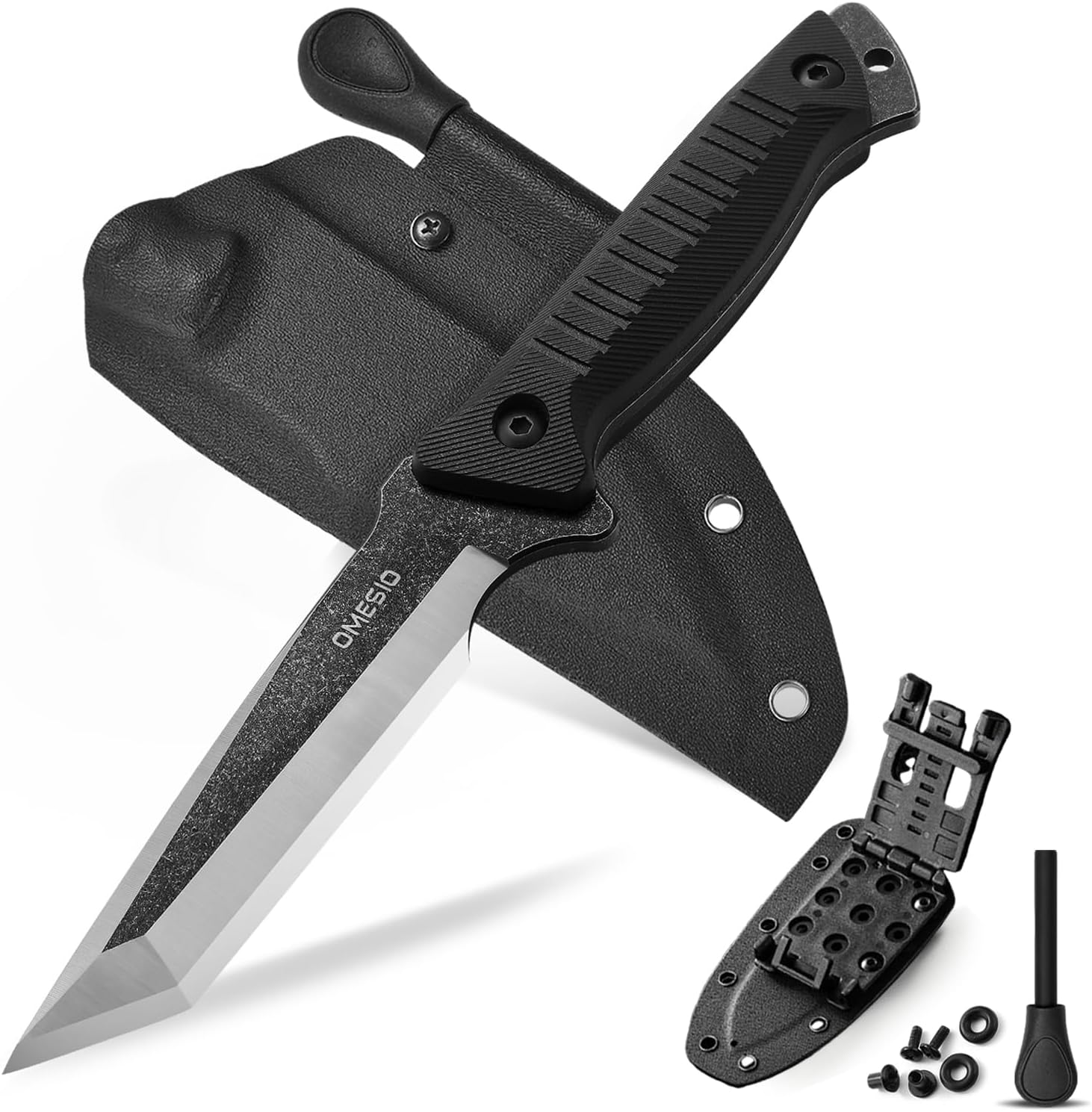 Coltello da sopravvivenza Omesio Tanto con fodero in Kydex,