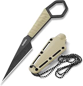 Omesio Compact Full Tang EDC Neck Knife | Black