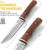Omesio L-LY12H with Hunting knife Sheath Fixed Blade Knife 5CR13MOV Steel