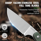 Omesio M-MK Outdoor Knife with 14C28N Steel Blade