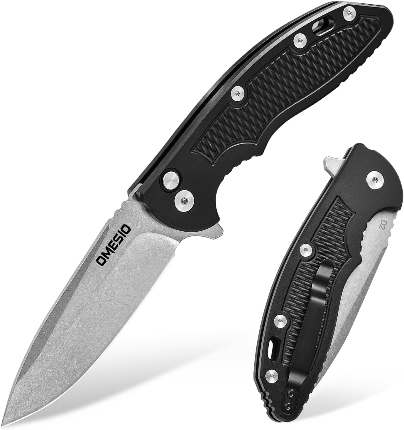 Omesio S-LB  EDC Folding Pocket Button Lock Knife