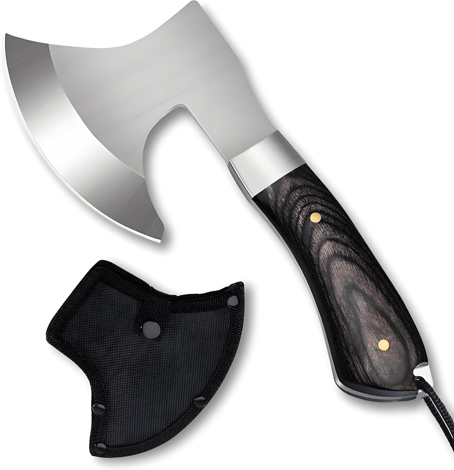Omesio Mini Survival Axe, Small Outdoor Hatchet, Full-Tang Hand Axe 22.2 cm