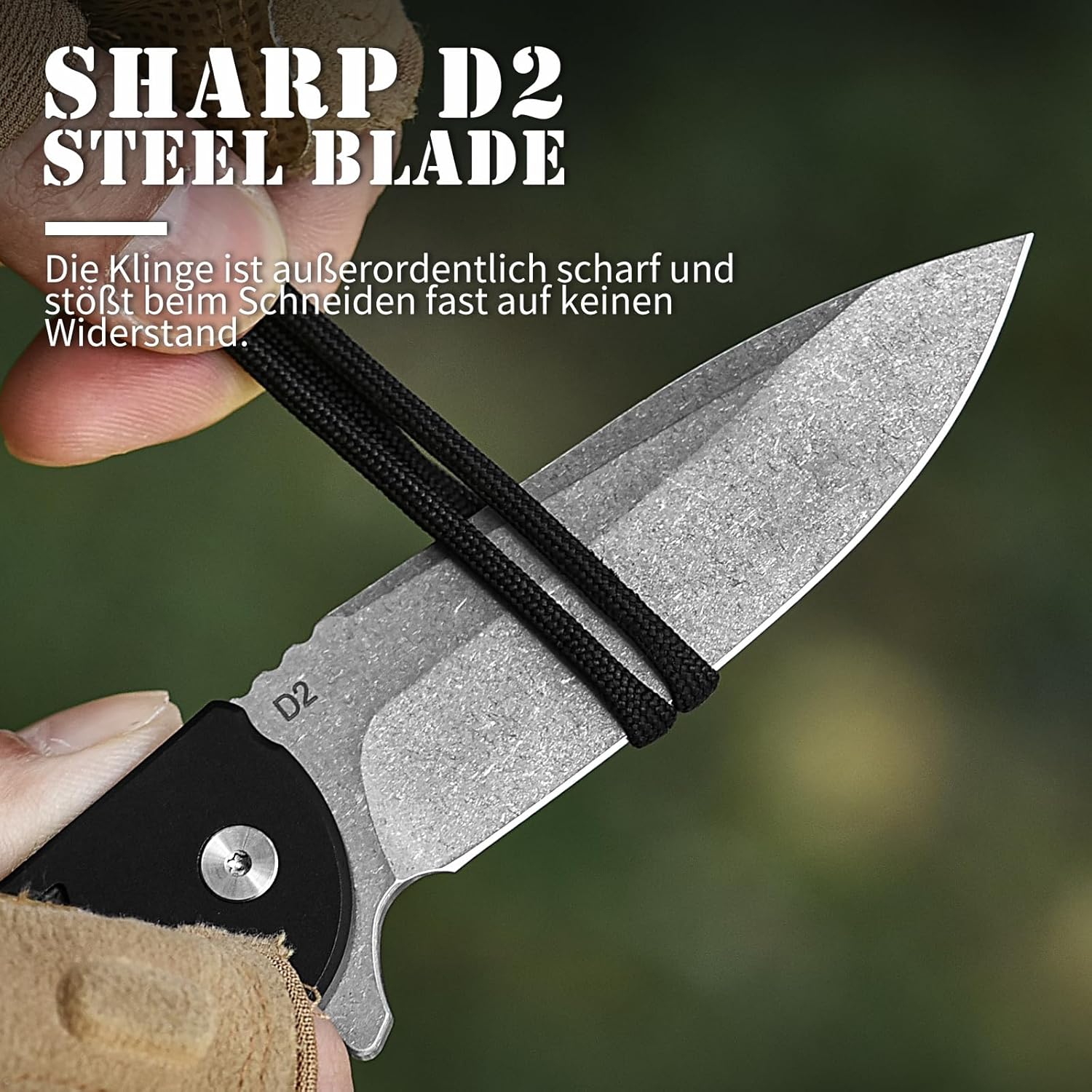 Omesio S-LB  EDC Folding Pocket Button Lock Knife