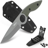Omesio L-SY Hunting Knife 8.46" Full Tang EDC Horizontal Carry for Men