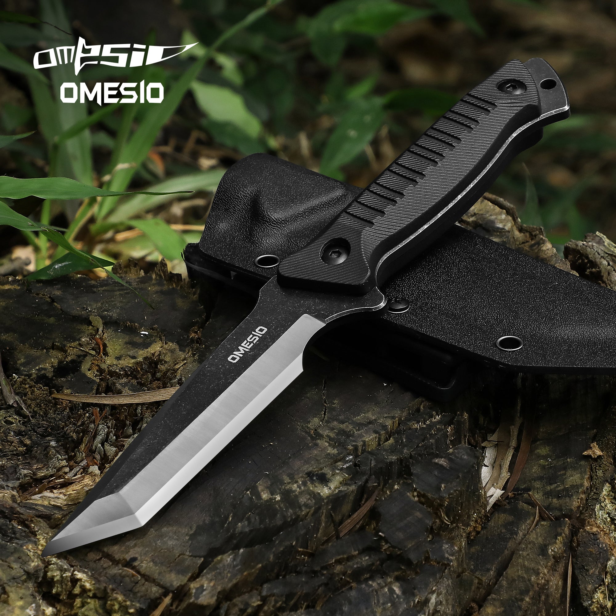 Omesio Tactical Tanto Knife | G10 Handle & Kydex Sheath