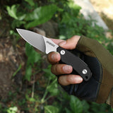 Coltello a lama fissa Omesio Compact D2 con fodero in Kydex