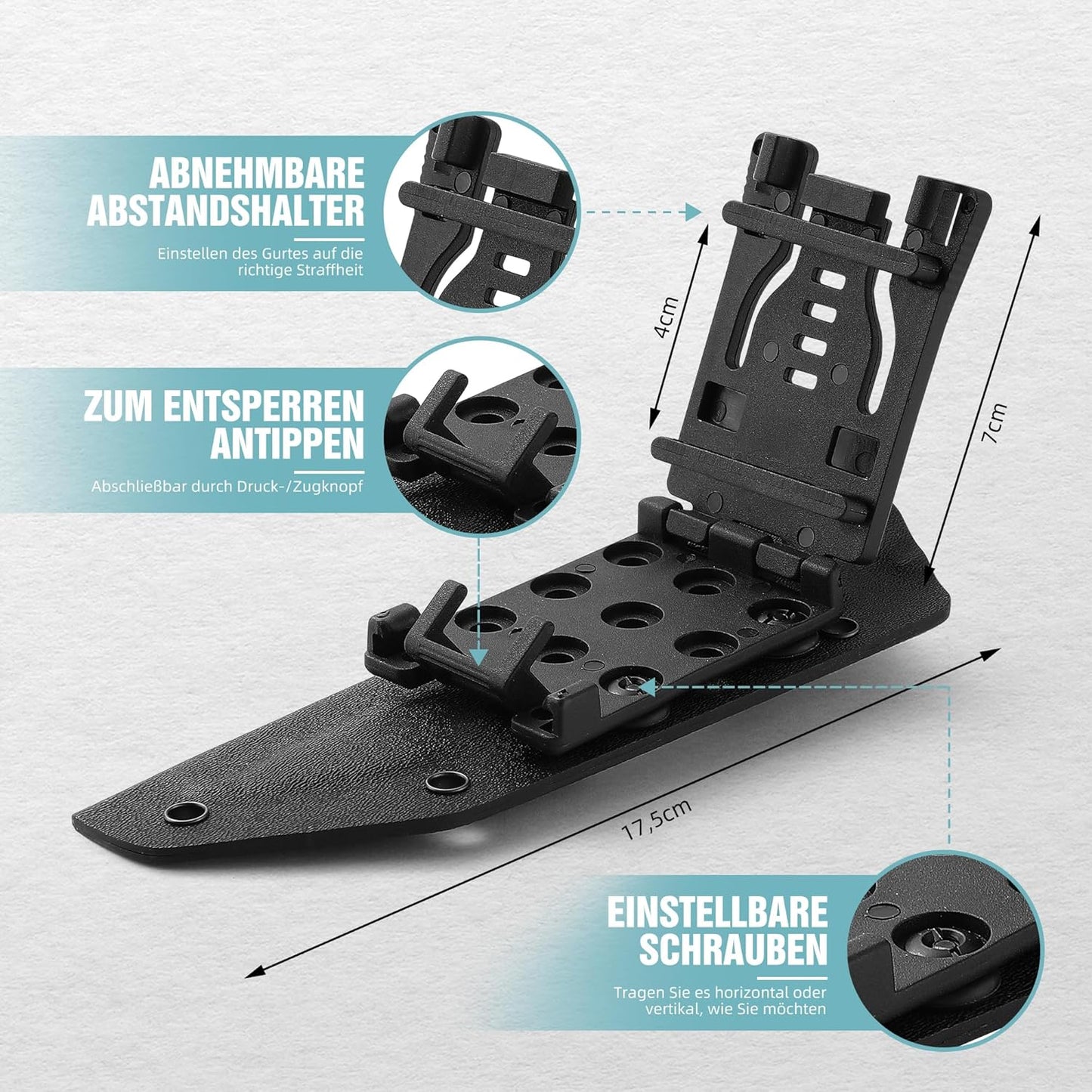 Coltello da sopravvivenza Omesio Tanto con fodero in Kydex,
