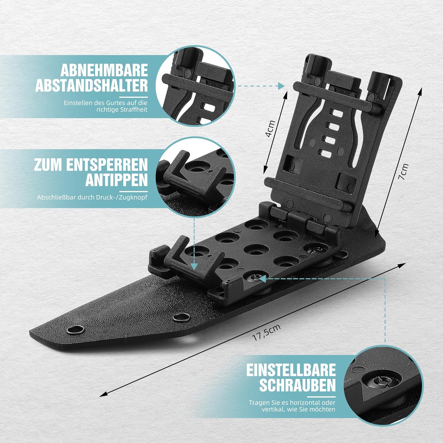 Coltello da sopravvivenza Omesio Tanto con fodero in Kydex,