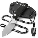 Omesio Nessmuk EDC Neck Knife | D2 Steel Full Tang Fixed Blade with Kydex Sheath