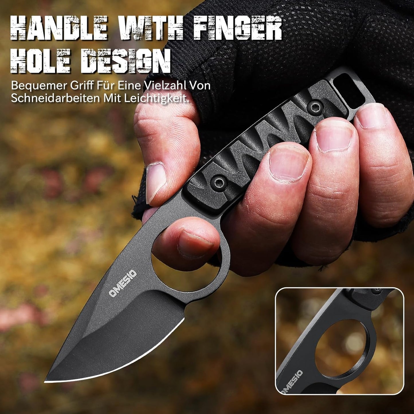 Omesio Small Fixed Blade Neck Knife